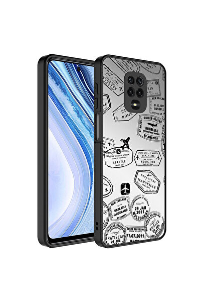 TechTrove Redmi Note 9S Kılıf Aynalı Desenli Kamera Korumalı Parlak Darbe Emi...