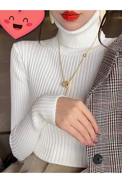 Mistanbul Pulover cu gât înalt și slimfit