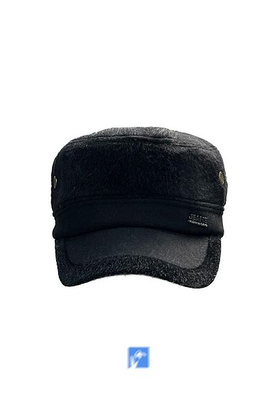 Kardelen Butik Denizli Bearded, Castro Model, Winter Earmuffs, Fleece Inside, Multifunctional, Adjustable, Coat of Arms Golf Cap