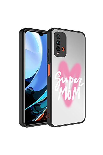 TechTrove Redmi 9T Kılıf Aynalı Desenli Kamera Korumalı Parlak Darbe Emici Kapak