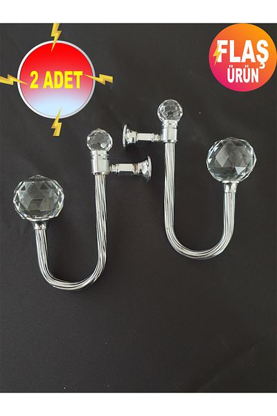 GİZEM SHOP Κρεμάστρα φόντου κουρτίνας Renso 2 τεμαχίων - Σχεδιασμός εύκολης συναρμολόγησης στο σπίτι