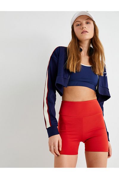 Koton Sport-Leggings im Biker-Stil mit hoher Taille und schmaler Passform