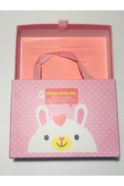 İnDerin Pembe Puantiyeli Bebek ve Çocuk Hediye Toka Kutusu-Saten Kulplu Boş Ç...