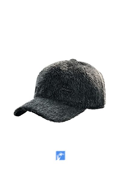 Kardelen Butik Denizli Sakallı, Beyzbol Model, Kış Kulaklıklı, İçi Polarlı,  Ayarlanabilir, Armalı Golf Şapkası