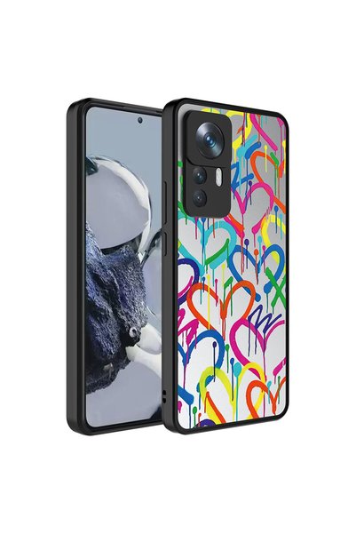 Ummeslem غطاء مرآة متوافق مع هاتف Xiaomi Mi 12T Pro، غطاء لامع مع حماية للكاميرا