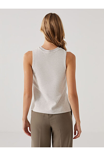 LC Waikiki Ecru Crew Neck Women's Knitwear Athlete