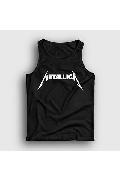 Presmono Unisex Μαύρο λογότυπο Metallica Tank Top 67130tt