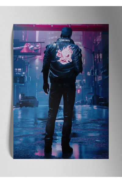 DekorHane Cyberpunk 2077 Samurai - Metalna slika postera