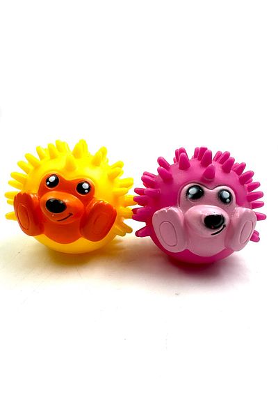 Tasma Market Set of 2 Sounded Hedgehog Teether and Anti Tartar Dog Play Balls