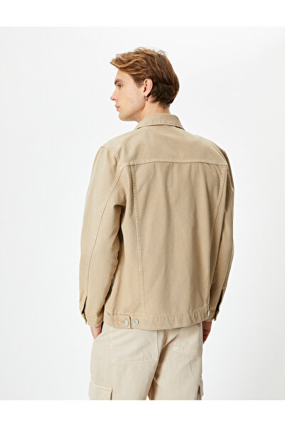 Koton Джинсова куртка з кишенею Детальний класичний комір на ґудзиках