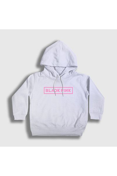 Presmono Hanorac cu glugă unisex pentru copii, logo alb, Blackpink 19733tt