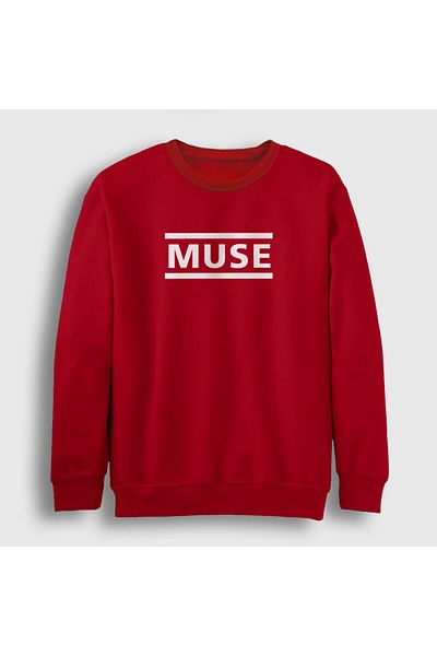Presmono Унисекс суитшърт с червено лого Muse 70072tt