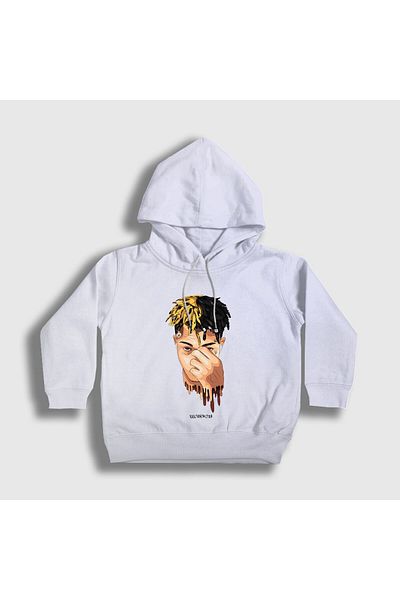 Presmono Unisex Παιδικό Λευκό Cool Xxxtentacion Φούτερ με κουκούλα 47569tt