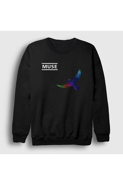 Presmono Унисекс черен суитшърт Resistance Bird Muse 70433tt