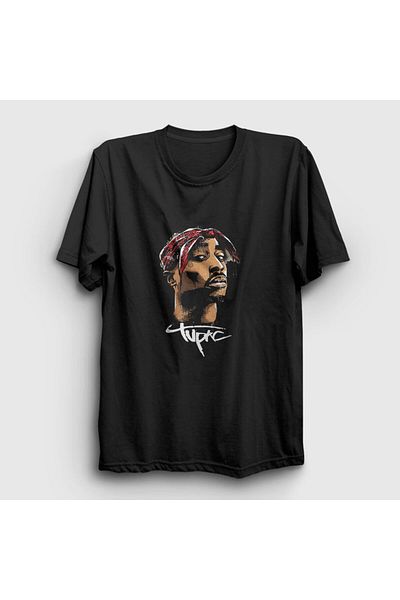 Presmono Μπλουζάκι Unisex Μαύρο Cool Tupac Shakur 45745tt