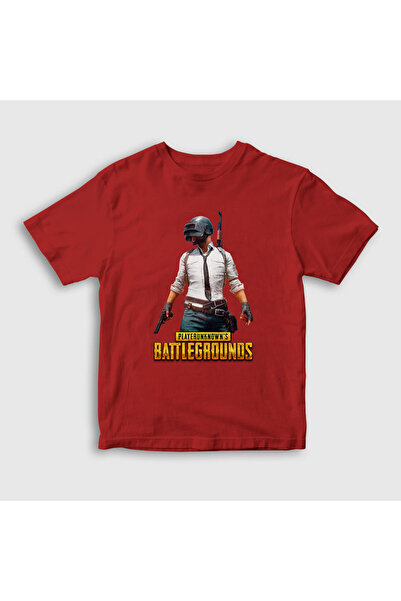 Presmono Unisex dečja crvena maska Pubg T-shirt 30250tt