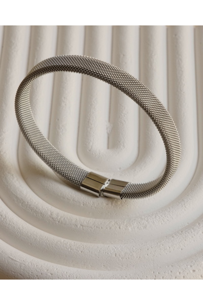 FİRST JEWELRY Çelik Hasır Takı Silver Kelepçe