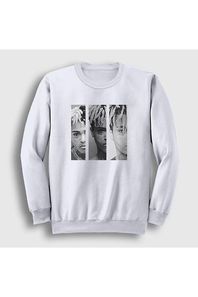 Presmono Unisex Λευκό Φούτερ Three Xxxtentacion 49395tt