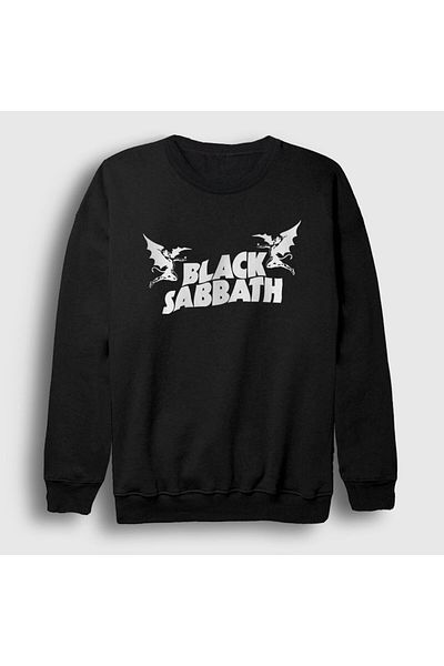 Presmono Унисекс суитшърт с черно лого Black Sabbath 17774tt