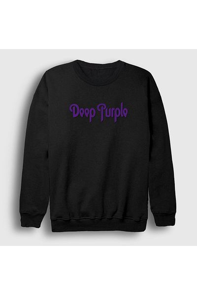 Presmono Φούτερ Unisex Μαύρο λογότυπο Deep Purple 60563tt