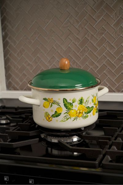 Miss Betty 20 cm Wide Enameled Citrus Pot
