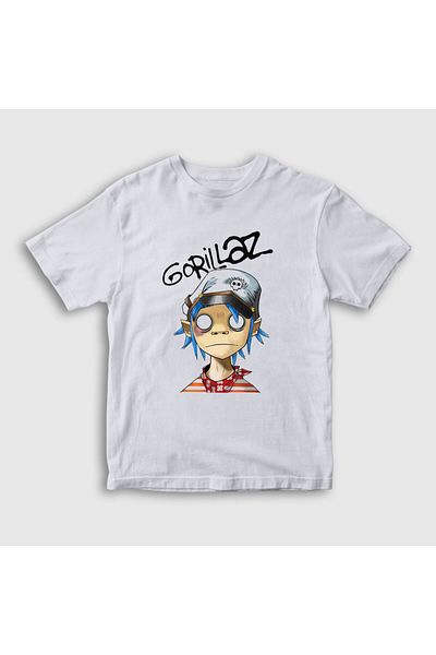 Presmono Παιδικό μπλουζάκι 2d Gorillaz Unisex - Λευκό 54022tt