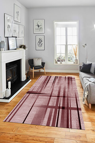 Viyana Home Digital Non-Slip Colorful Modern Pattern Jute Model Washable Floor Mat Kitchen Living Room Carpet