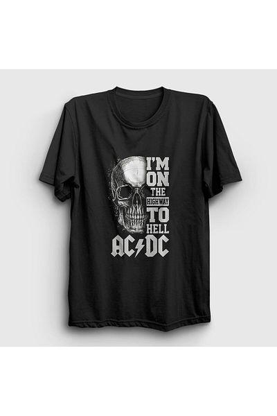 Presmono Μπλουζάκι Unisex Black Highway To Hell Skull Ac/dc 6423tt
