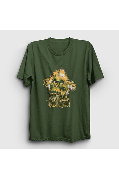 Presmono Μπλουζάκι Unisex Khaki Skull Bring Me The Horizon 21075tt