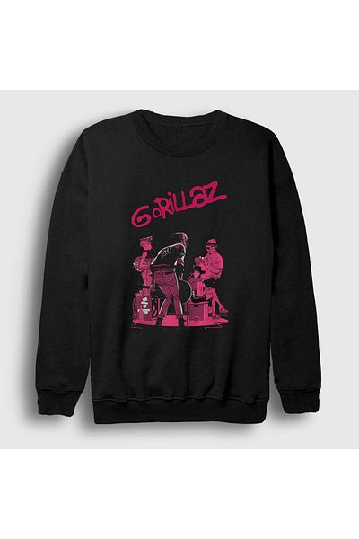 Presmono Унисекс черен суитшърт Gorillaz 55032tt