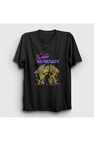 Presmono Μπλουζάκι Unisex Μαύρο Queen Freddie Mercury 34511tt