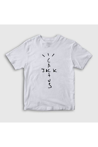 Presmono Unisex Παιδικό μπλουζάκι White Cactus Jack Travis Scott 51121tt
