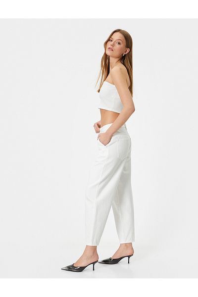 Koton Bequeme Passform High Waist Jeans - Baggy Jeans
