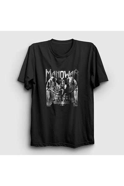 Presmono Μπλουζάκι Unisex Μαύρο Ασημί Battle Hymns Manowar 64183tt