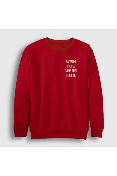 Presmono Унисекс червен суитшърт Wish Astroworld Travis Scott 43606tt