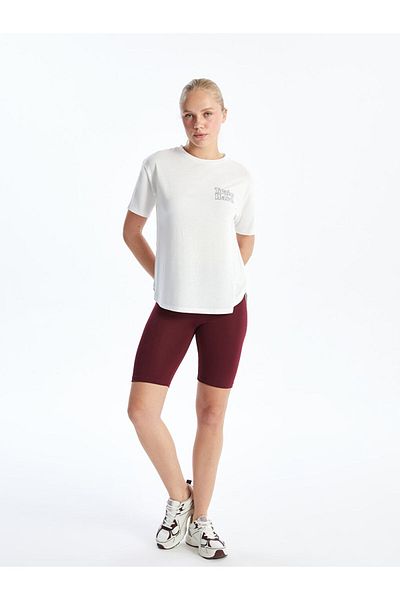 LC Waikiki Γυναικείο αθλητικό μπλουζάκι XSIDE ACTIVE Crew Neck με στάμπα
