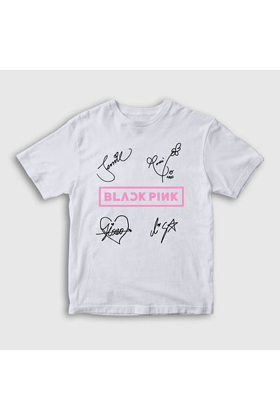Presmono Unisex Παιδικό Λευκό Σημάδια Μαύρο Μπλουζάκι 19643tt