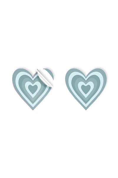 anka design 48 Pieces Heart Patterned Art Sticker and Cargo Label (4X4Cm)