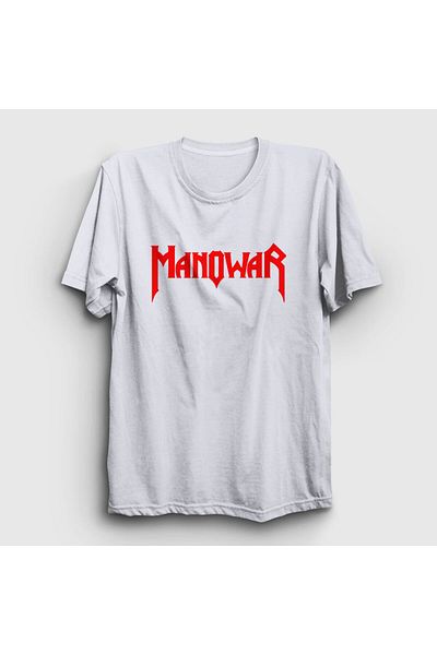 Presmono Μπλουζάκι Unisex Λευκό λογότυπο Manowar 63841tt