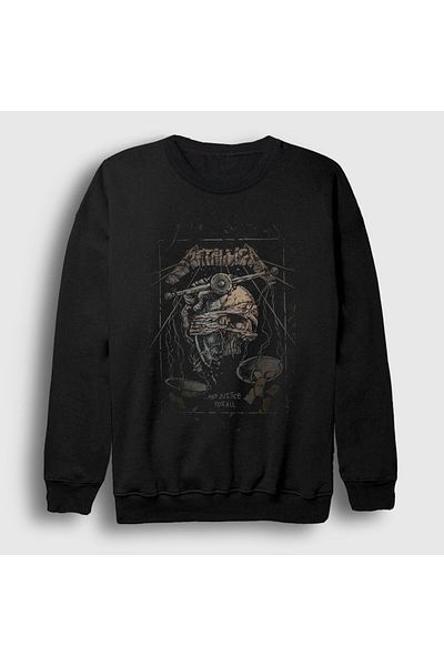 Presmono Унисекс черен суитшърт Justice Metallica 66897tt