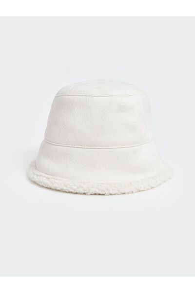 LC Waikiki Lcw Women's Bucket Hat with Fur Inside