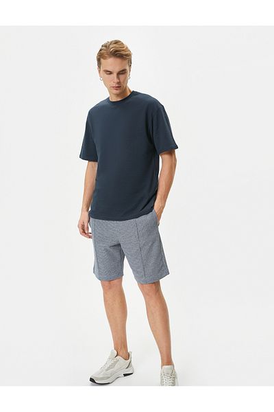 Koton Bermudashorts – gerippte Taille mit Schnürung und Taschen