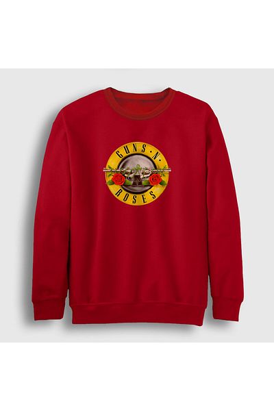 Presmono Унисекс суитшърт с червено лого Guns N' Roses 58491tt