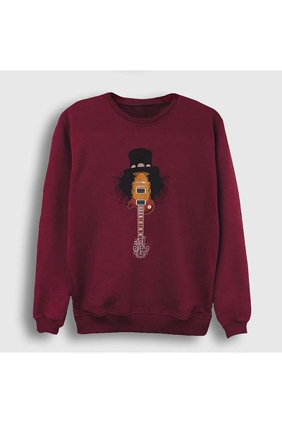 Presmono Φούτερ Unisex Claret Red Guitar Guns N' Roses Slash 39957tt