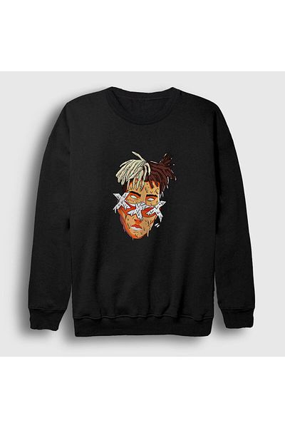 Presmono Унисекс черен суитшърт с топящ се дизайн Xxxtentacion 48175tt