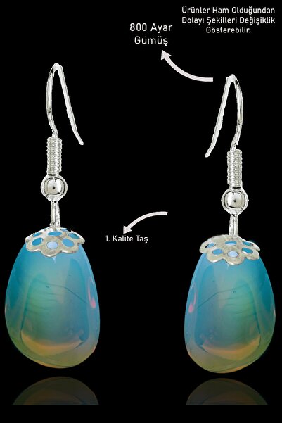 Erilsa أقراط من حجر العقيق الأسترالي الخام المعتمد باللون الذهبي - موديل غير ...