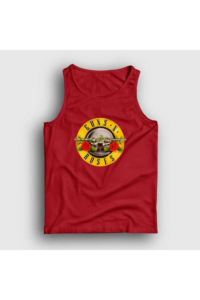 Presmono قميص داخلي بشعار أحمر للجنسين Guns N' Roses 58321tt