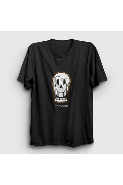 Presmono Μπλουζάκι Unisex Black Undertale Face Papyrus - 31946tt