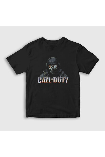 Presmono Unisex dečji crni vojnik Call Of Duty T-shirt 27430tt