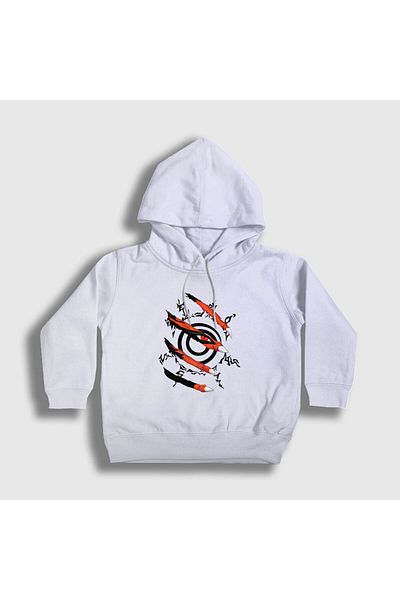 Presmono Unisex Παιδικό λευκό Kyuubi Anime Naruto φούτερ με κουκούλα 133778 ττ